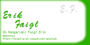 erik faigl business card